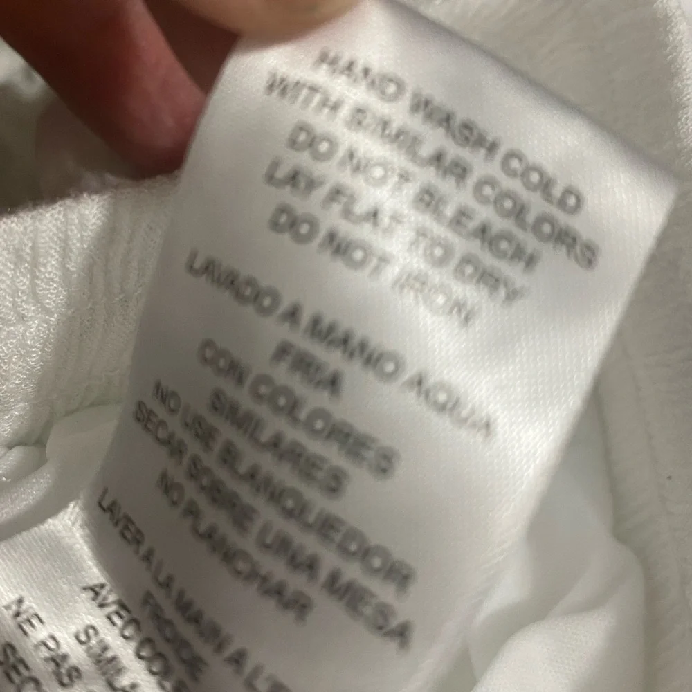 Hailey Lyn Capri Pants Womens Size XL White Fully Lined Boho Tassel Hem Details - Picture 7 of 13